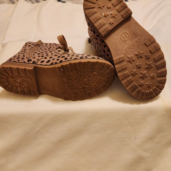 Cat & Jack Girls Toddler Animal Print Combat Boots - Picture 6 of 6